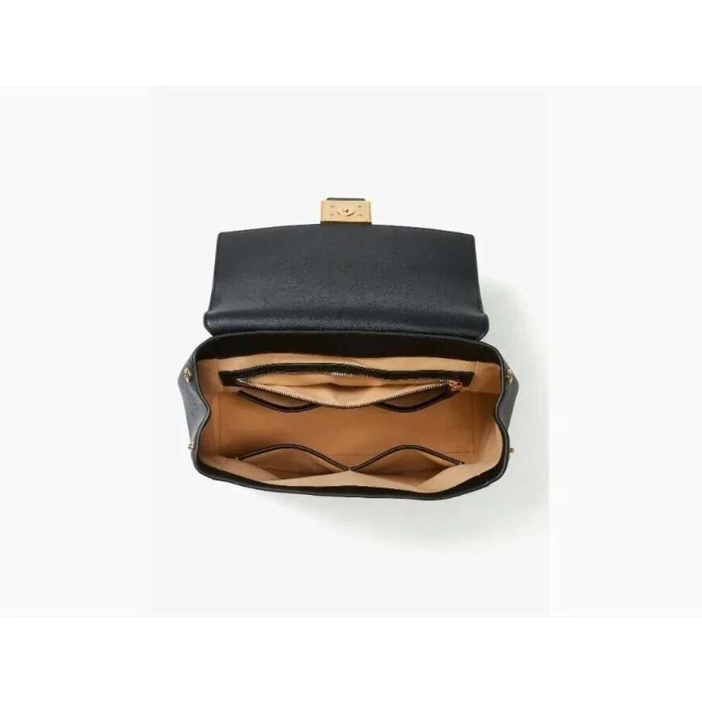 KATE SPADE NY Katy textured leather medium  backpack- BLACK
